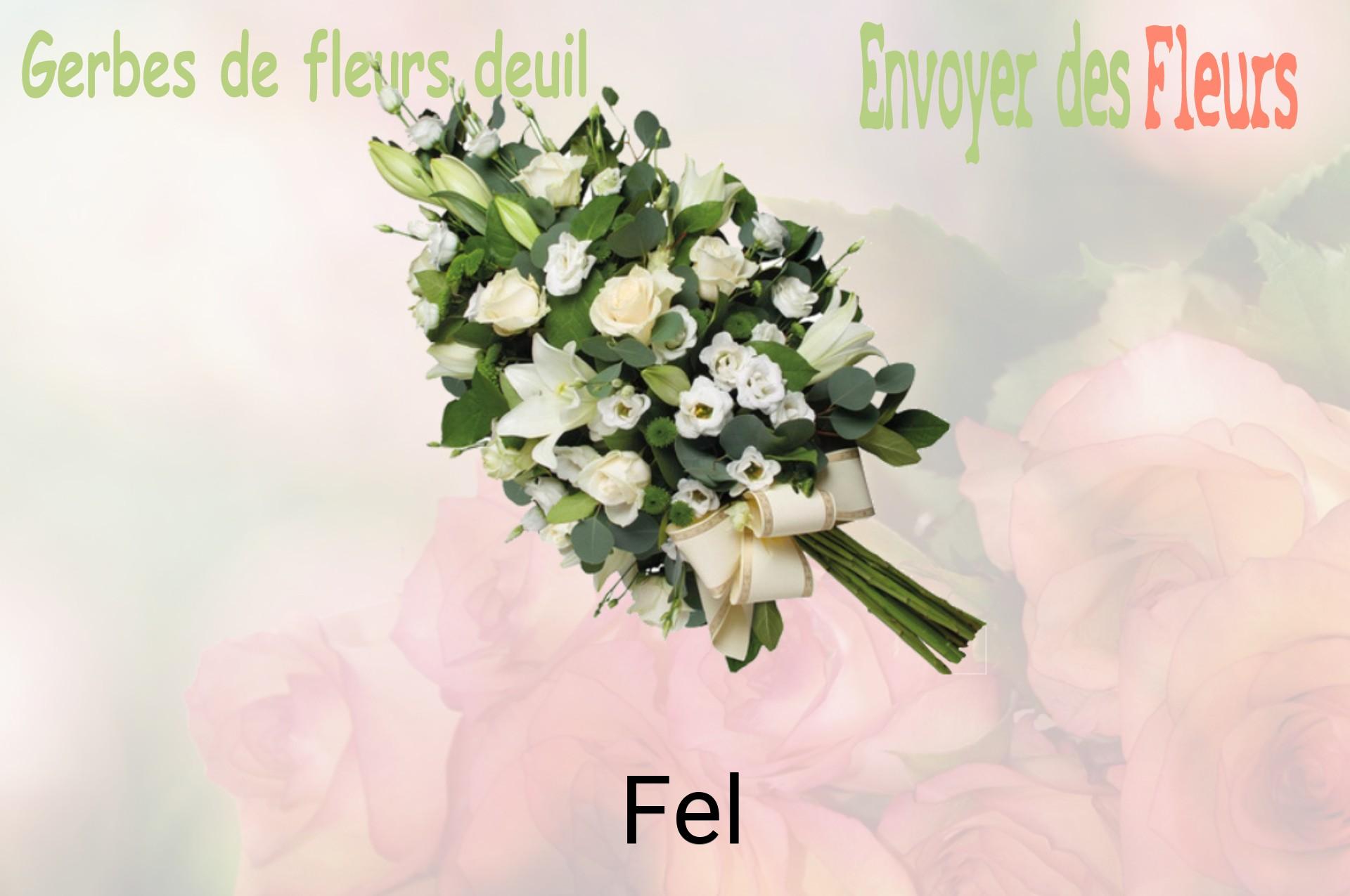Gerbe de fleurs de deuil livrée à Fel